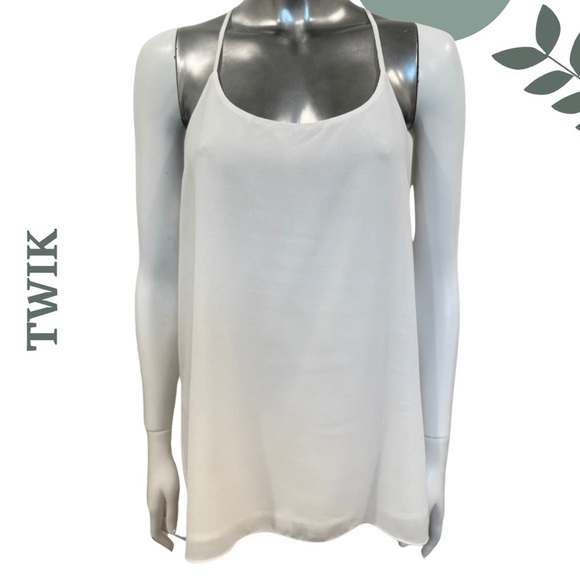 Twik White Racerback Camisole Top | Simons Exclusive | Lined | Size M - Picture 1 of 6